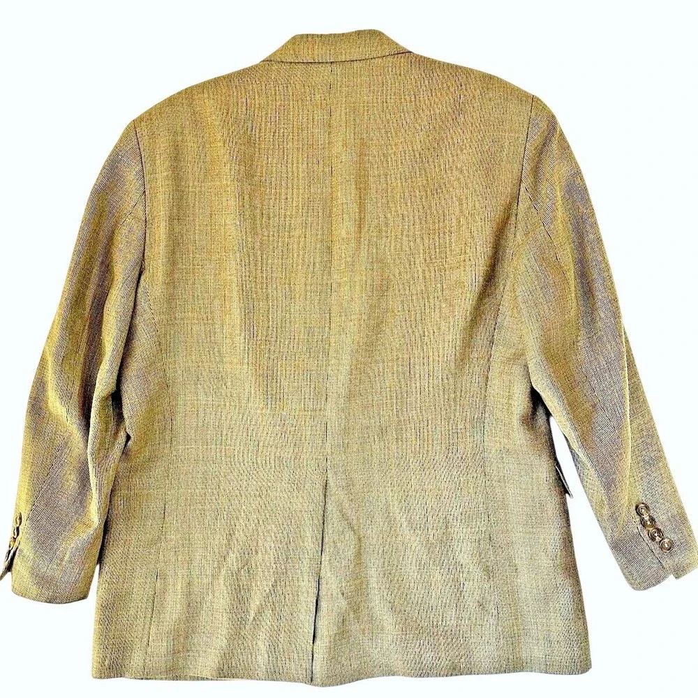 Lauren Ralph Lauren Men Blazer Sports Coat 44R Brown Window Pane Jacket Career